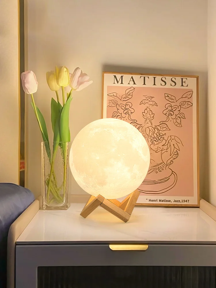 

3D printed moon lights, ambient lights, starry sky moon lights, bedroom sleep lights, night lights