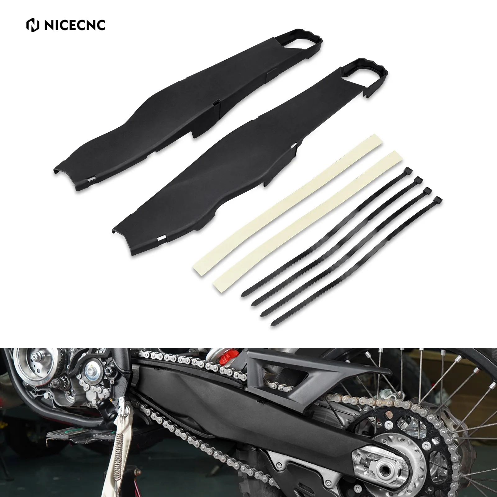 NICECNC Für 2025 2024 KTM EXC 300 SX 125 SXF 450 EXCF 350 Husqvarna TE 300 TE 250 GasGas EC 300 Hinterradschwinge Protektoren Schutz