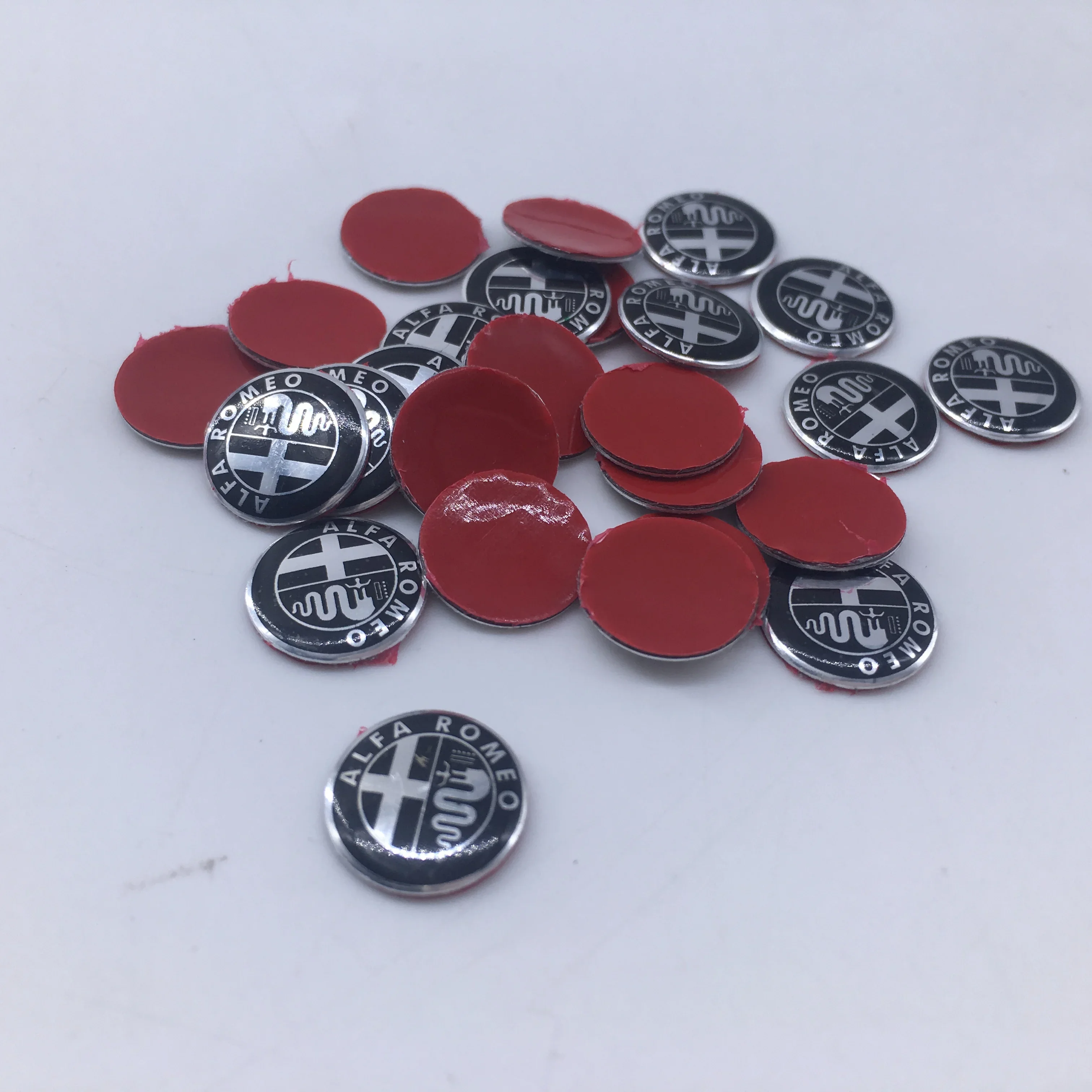 20-Piece Set of Aluminum Car Key Emblem Stickers