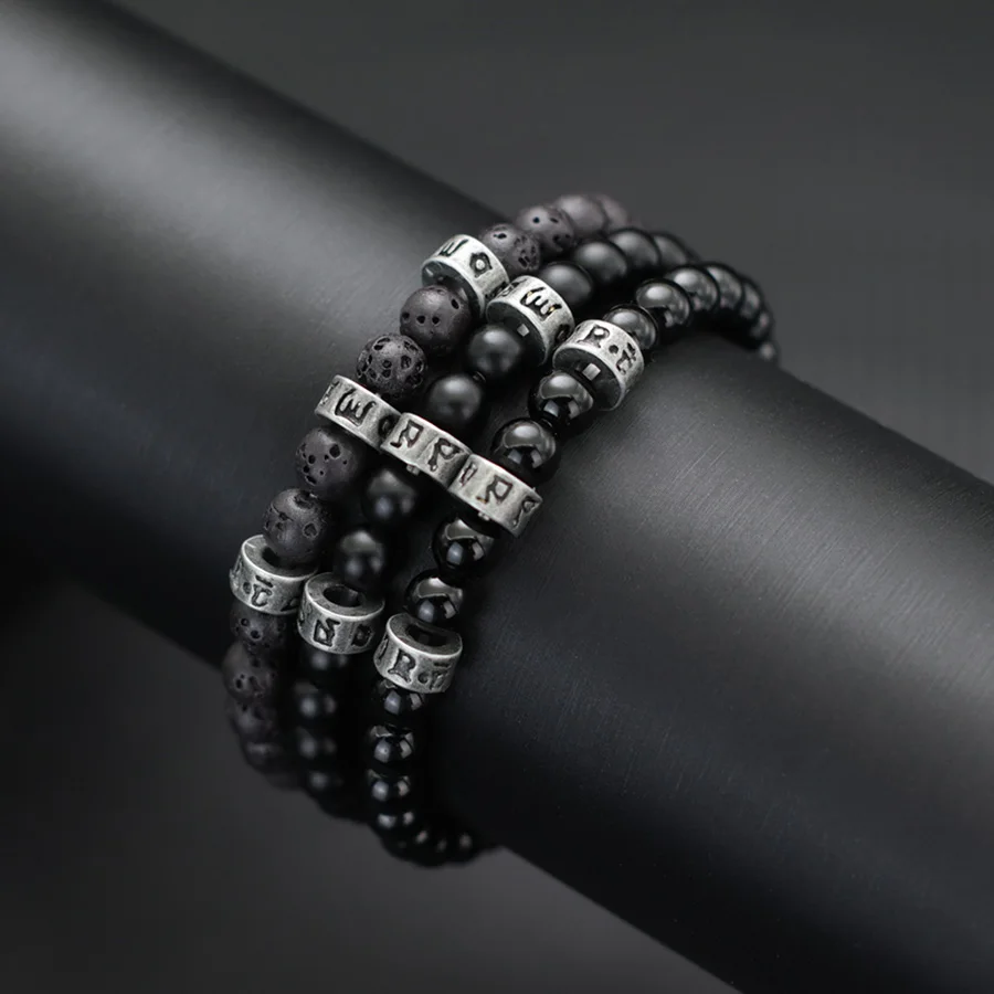 Black Onyx Stone Men Bracelet 6mm Energy Healing Accessory