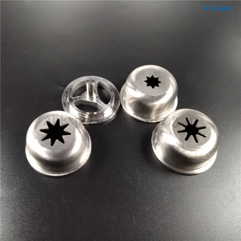 4 Stainless Steel Churros Extruding Modeling Caps Churro Nozzle Shap Lids New Parts For Churros Machines Accessories 2 Options
