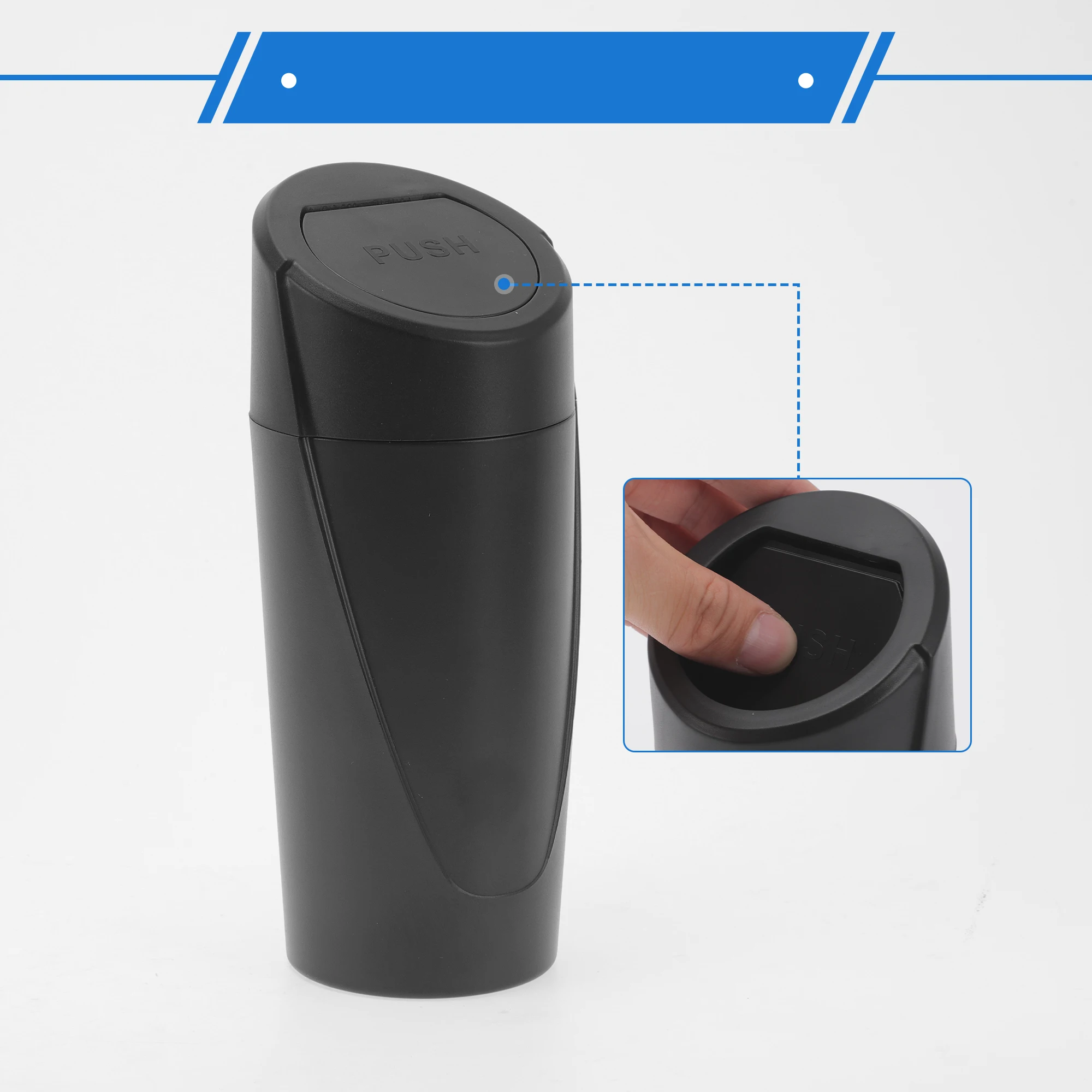 Car Trash Can Portable Universal Dustbin Storage Case with Lid 8x20cm Interior Accessories