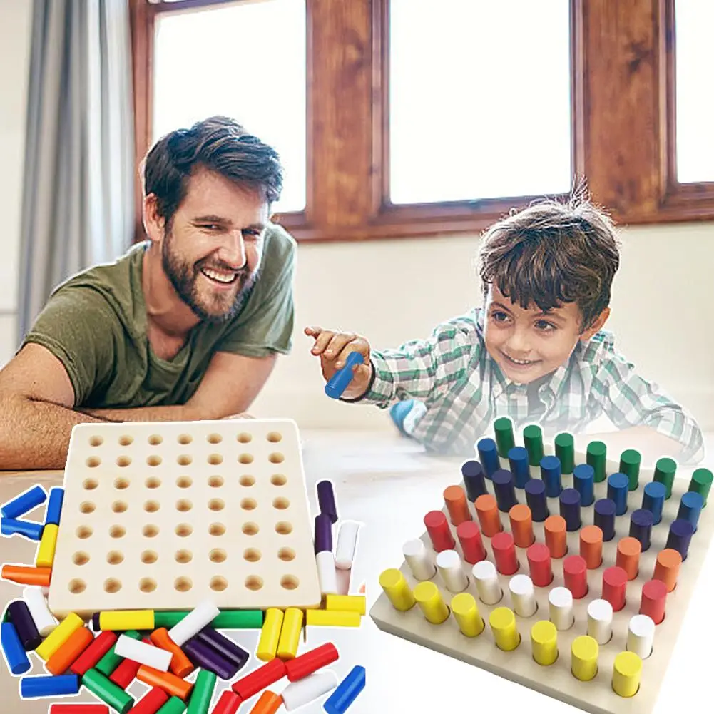 

Montessori Wooden Hand Grasping Board Toy For Infant Children Education Teaching Aid Puzzle Montessori Geometric Figure Pan Q0M8