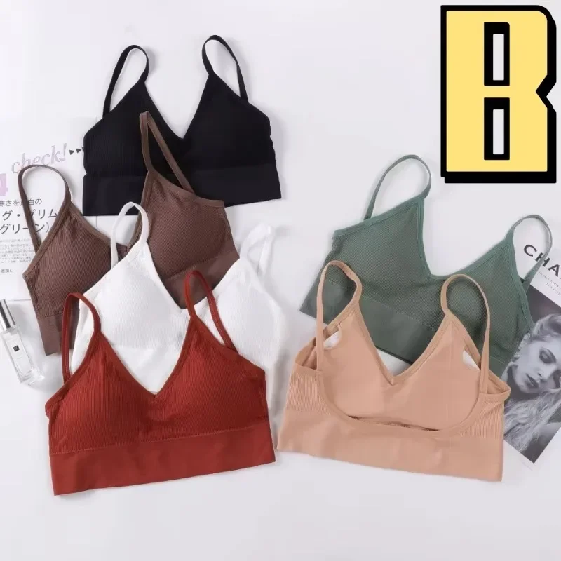 Seamless Sport Bra Backless Strapless Top Push Up Bralette Brassiere Women Underwear