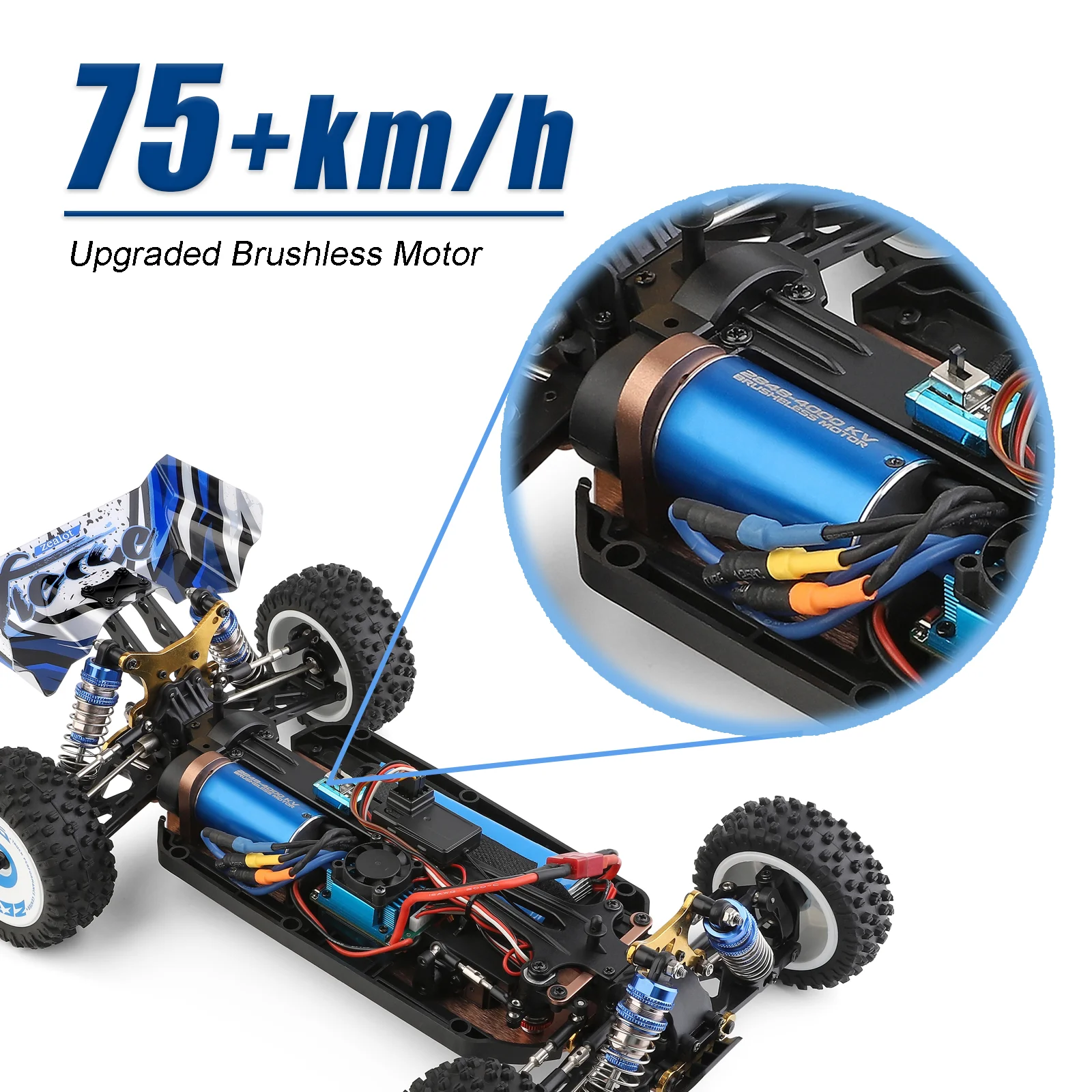 WLtoys 124017V2 Brushless RC Car, Max 75KM/H, 1:12 Off-Road Racing