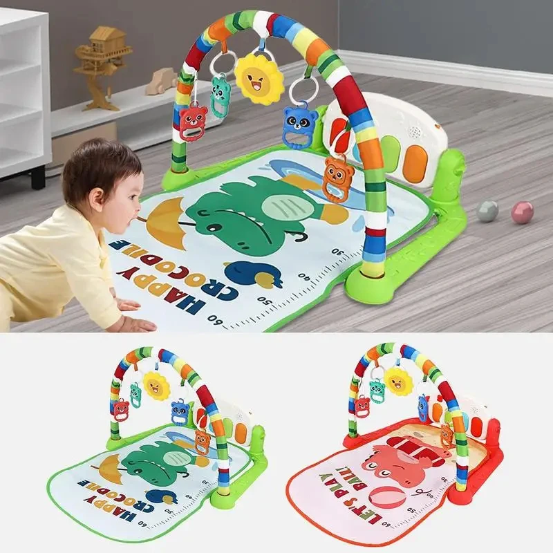 

Baby Activity Gym Music Rack Play Mat Piano Keyboard Infant Playmat Crawling Game Pad Baby Toy Gift Fitness Stand