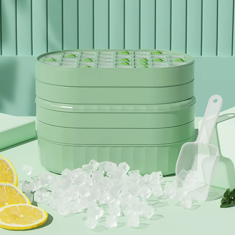 

Ice Cube Tray Mold And Storage box 2 In1 DIY Ice Making Mould Box Ice Blocks Maker for Whiskey Cocktail Home Kitchen Accessories