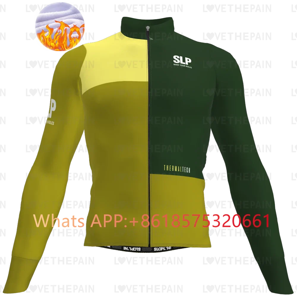 thumbnail image 1 of Slp SLOPLINE Team Ropa térmica de invierno para ciclismo, jersey para hombre, ropa cálida para exteriores, ropa para andar en bicicleta, mangas largas, ciclismo 2024, 1 of 4