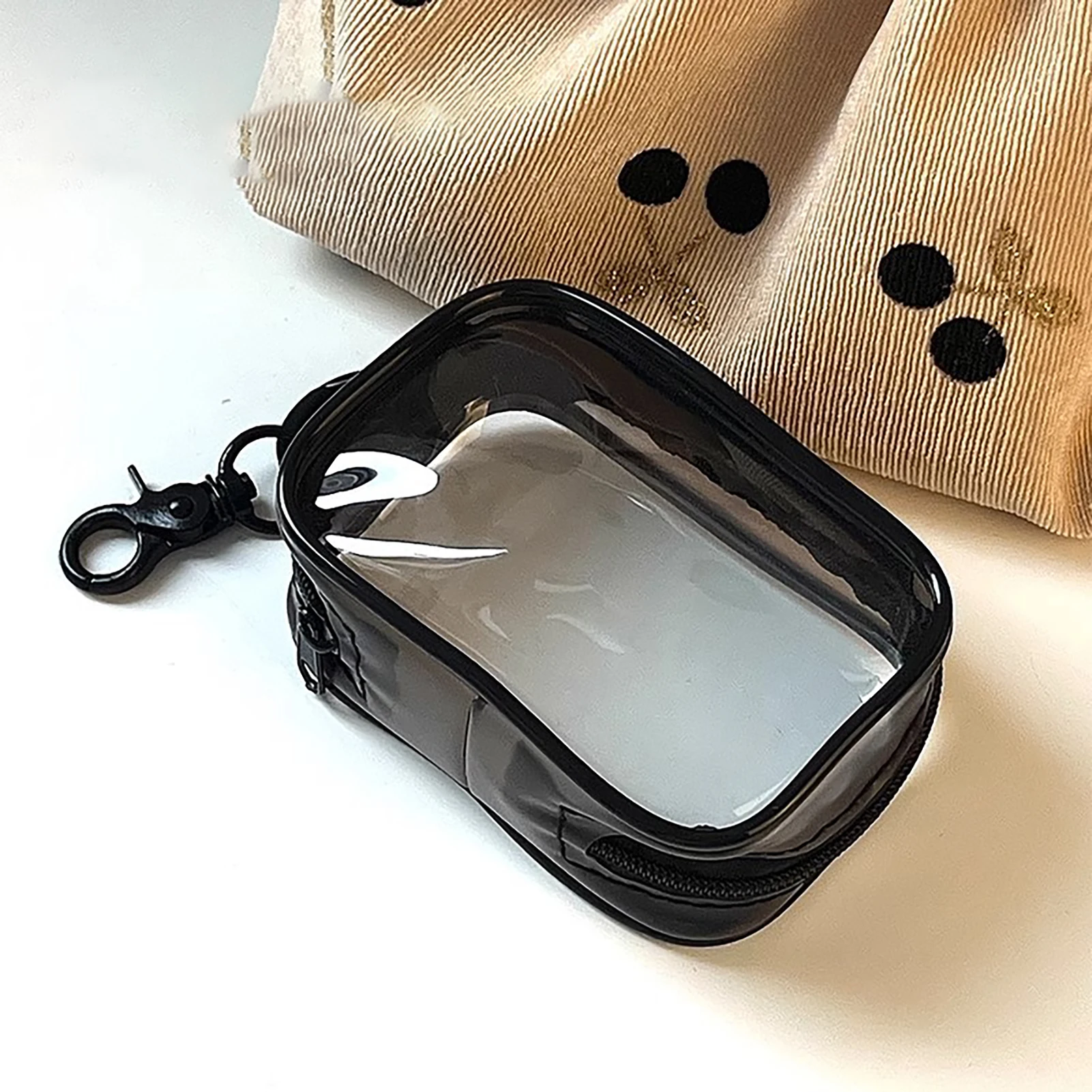 Transparent Mystery Box Cosmetic Bag Keychain Bag Storage Case Zipper Clear Makeup Bags Beauty Case Travel Make Up Organizer