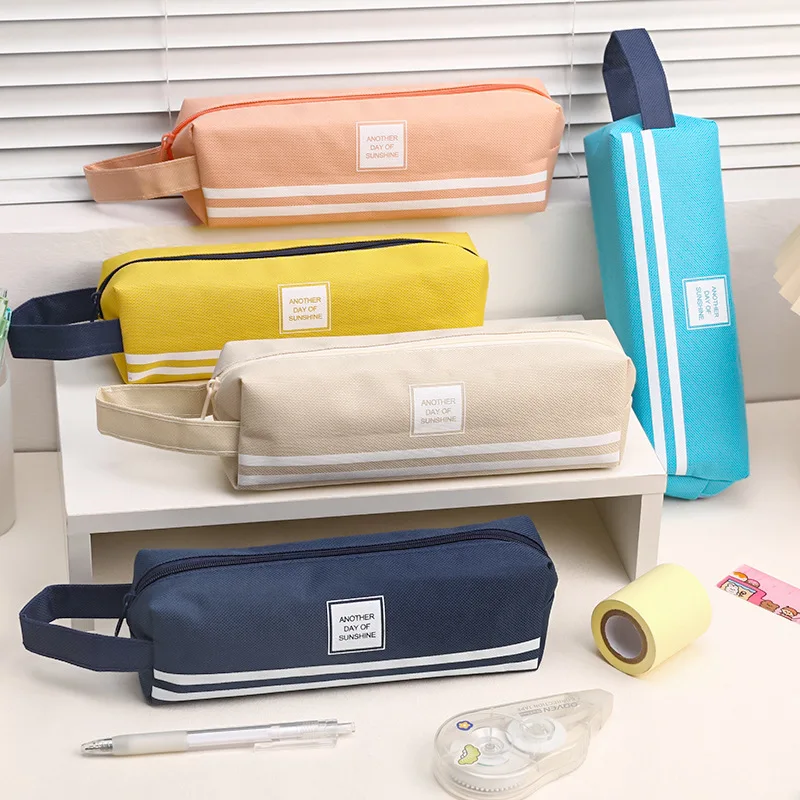 

Student Simple Hand-held Oxford Cloth Pencil Bag Large-capacity Stationery Storage Pencil Case Stationery Bag Pencil Pouch
