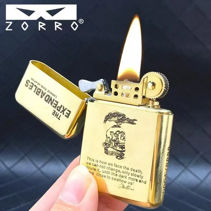ZORRO's New Z790 Original Copper Kerosene Lighter, Peony Double