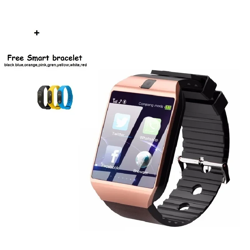 Stepfly Smart Watch with Camera Facebook Whatsapp Twitter Sync SMS Support SIM TF Card for IOS Android