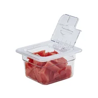 1/6 1/9 GN tray acrylic box with lid cover transparent fruit Desserts nut jam seasoning box milk tea shop storage jars and lids 1