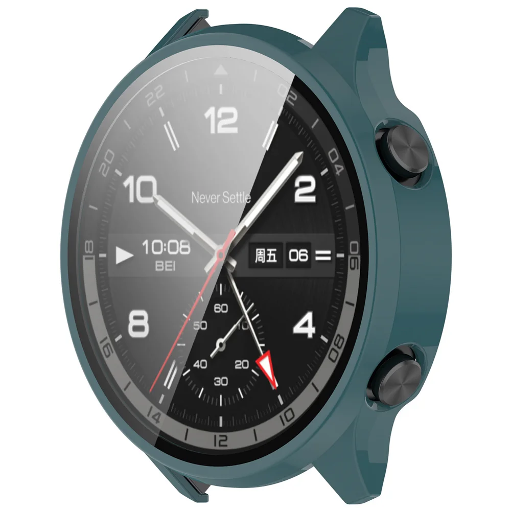 Enhanced 2-in-1 Protective Watch Shell with Tempered Glass Screen Protector