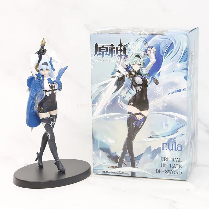 

18cm Genshin Impact Eula Anime Action Figure Toys Manga Peripheral Car Ornament Pvc Figurines Model Collectible Doll Gift Toy