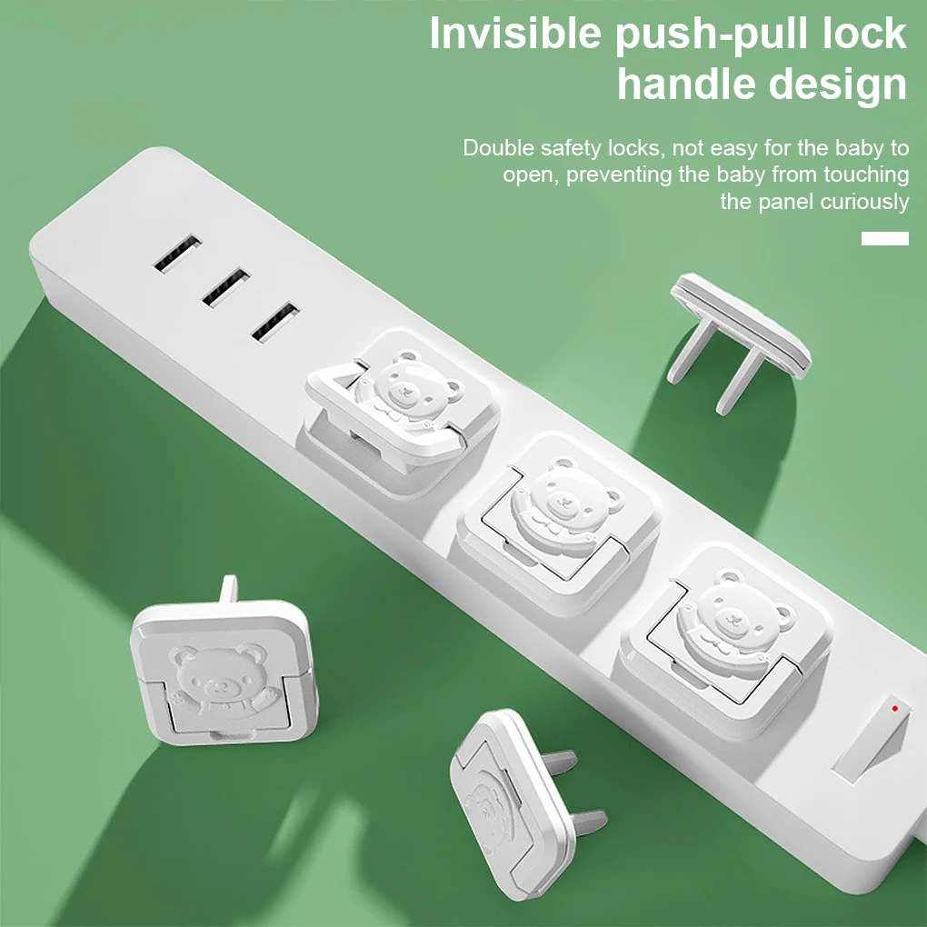 10Pcs Electric Outlet Covers Cartoon Baby Proofing Socket Guards Infant Safety Protector Safe Lock Caps Outdoor