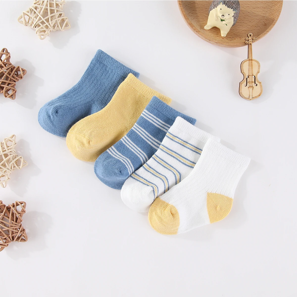 Kiddiezoom 5 Pairs Fashion Newborn Baby Boy Girl mid-calf Socks Cotton Soft Breathable Infant Accessories Four Seasons 0-12M 15 Kiddiezoom 5 Pairs Fashion Newborn Baby Boy Girl mid-calf Socks Cotton Soft Breathable Infant Accessories Four Seasons 0-12M