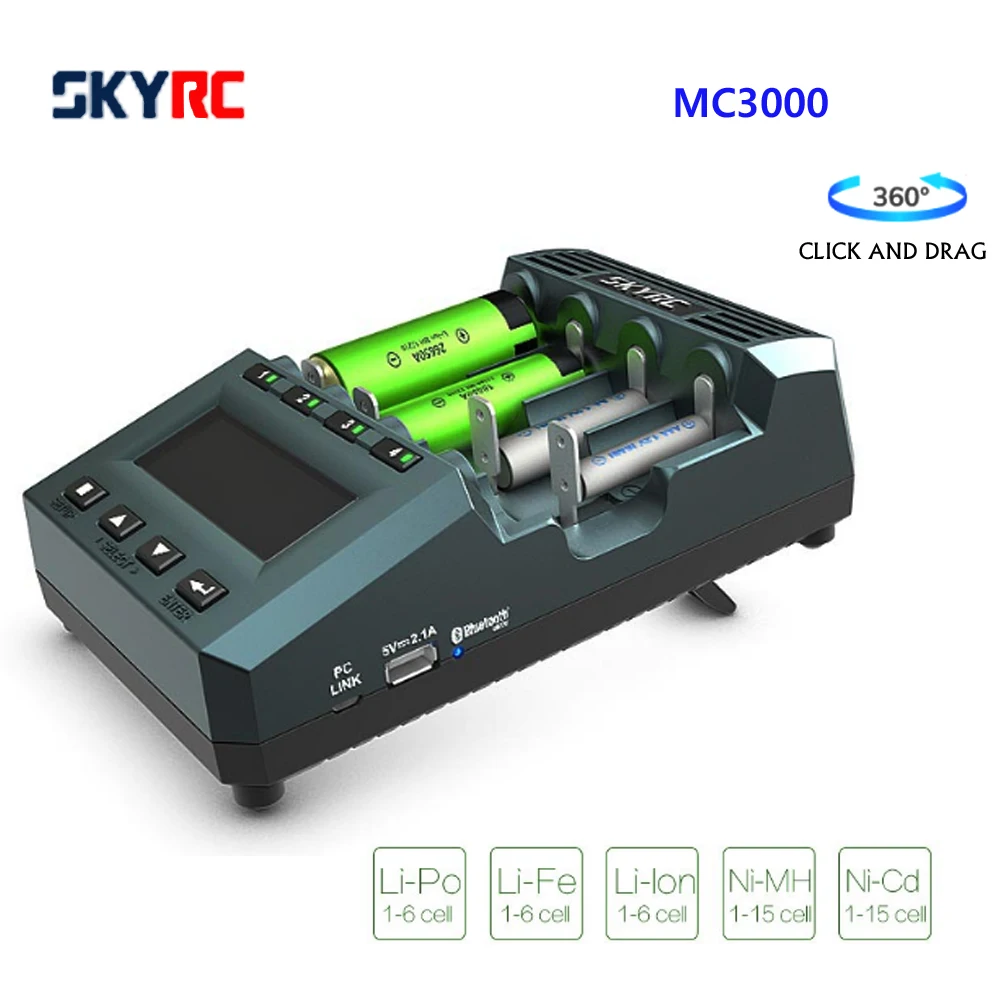 Original SKYRC MC3000 Battery Charger For NiMH NiCd Li-ion LiFePO4 Ni-Zn  AAA Battery