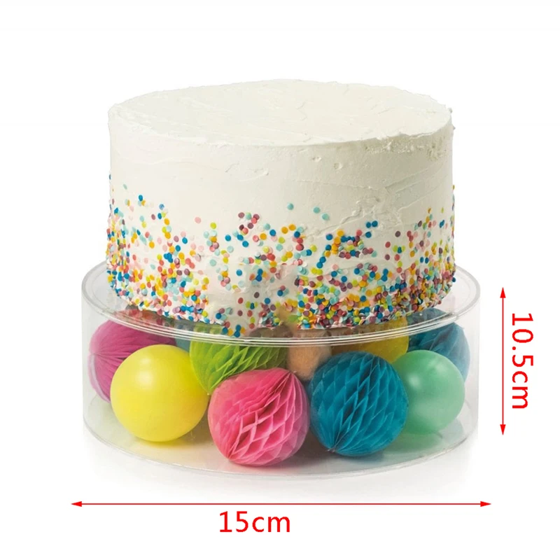 15 X 10.5cm New Clear Acrylic Fillable Cake Stand Cake Tillers Decoration For Baking Tools Acrylic Fillable Stand