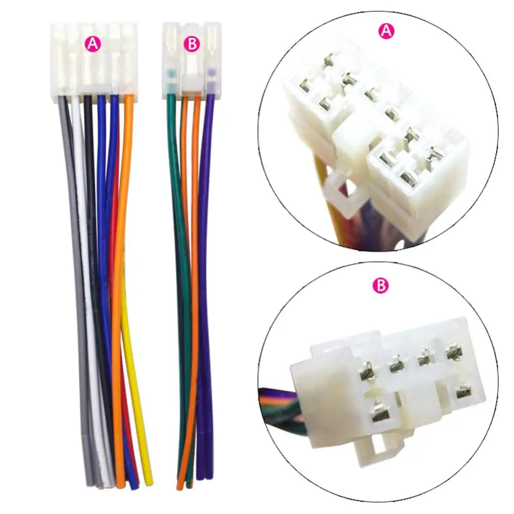 Car Radio Stereo CD Player Wiring Harness Cable Installation Kit audio cable car wire cable adapter car stereo accessories audio speaker wiring kit electronic wire cable electrical wire cable car amplifier wiring kit 2Pcs For Toyota