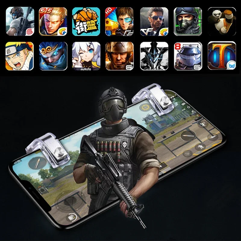 Mobile Phone Game Fire Button Smart Phone Metal Game Trigger L1 R1 Shooter for Knives Out / Survival Rules / PUBG