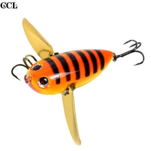 

CCLTBA Topwater Fishing Lures 58mm 12.5g Popper Floating Hard Wobblers Bait Metal Blade Wings Artifical Lures