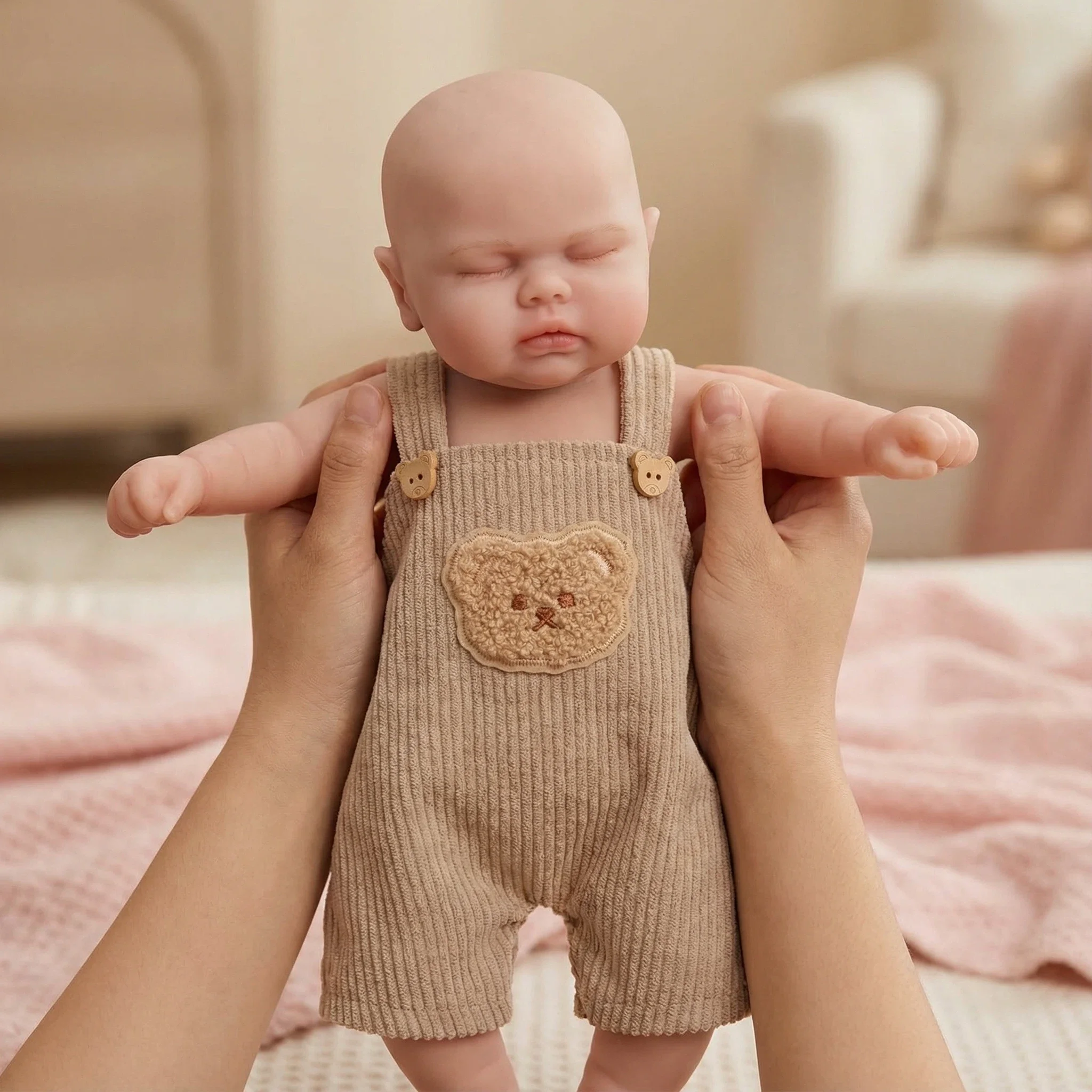 NPK 12inch Soft Platinum Solid Silicone Reborn Baby Doll Stretchable Collectible Art Pickle Version