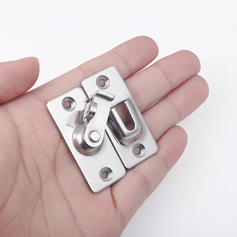 90 Degree Right Angle Door Latch Stainless Steel Door Locks Bolt Barn Sliding Flip Buckles