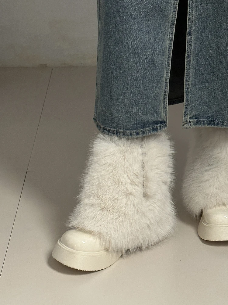Thick Soled Plush Fur Snow Boots For Women's 2023 Autumn And Winter New Fashionable Plush And Warm Fashion Short Ankle Boots