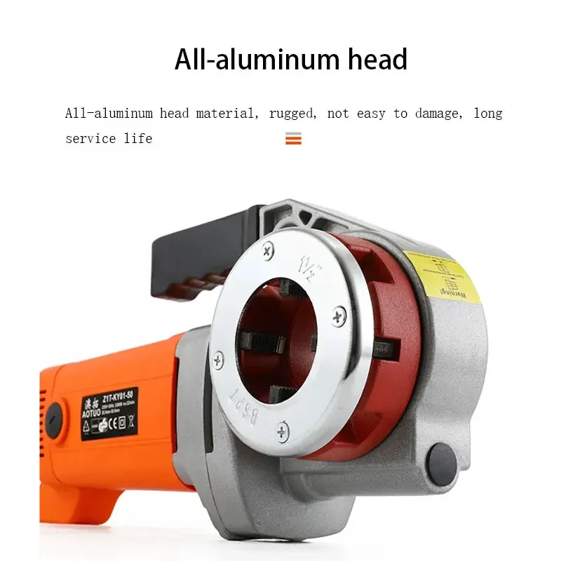 Electric Pipe Threading Machine 220V Portable Hand-Held Steel Pipe Plastic Hinge Thread Galvanized Threading Iron