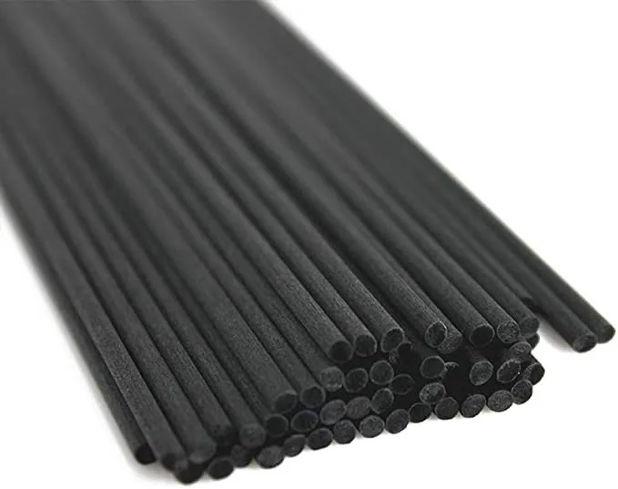 Reed Diffuser Stick Aroma Diffuser Sticks Fragrance Diffuser Refill Stick 50CM X 5MM Black Fiber Diffuser Sticks Essential oil Diffuser Sticks Replacement Refill Sticks for Air Freshener