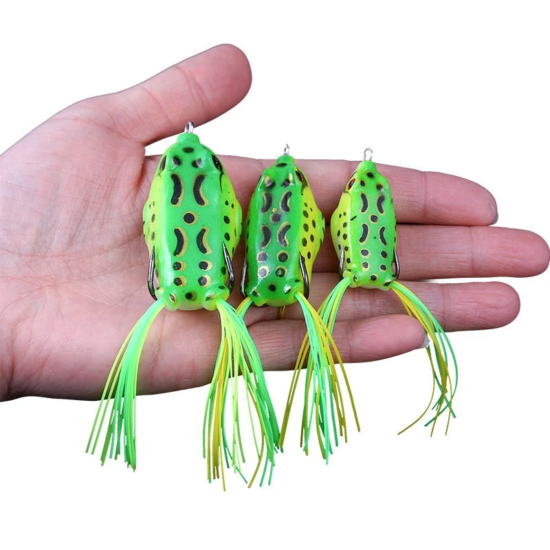 1 Pc Frog Fishing LurePropeller Legs Silicone Soft Baits Soft Bait with Hooks Artificial Topwater Ray Frog Fishing Lure