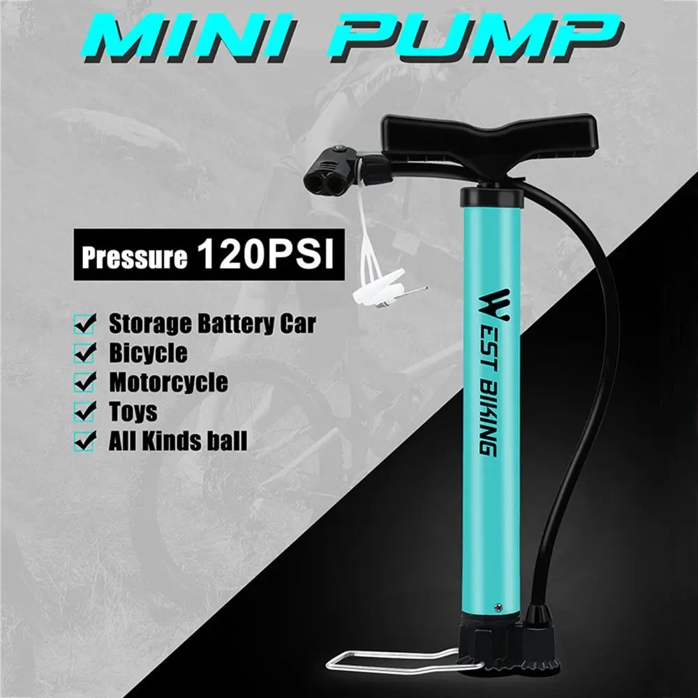 

Mini Aluminum Multi-Function Bicycle Accessories Mountain Bike 120PSI Tire Pump Bike Pump Cycling Pump Bicycle Pump