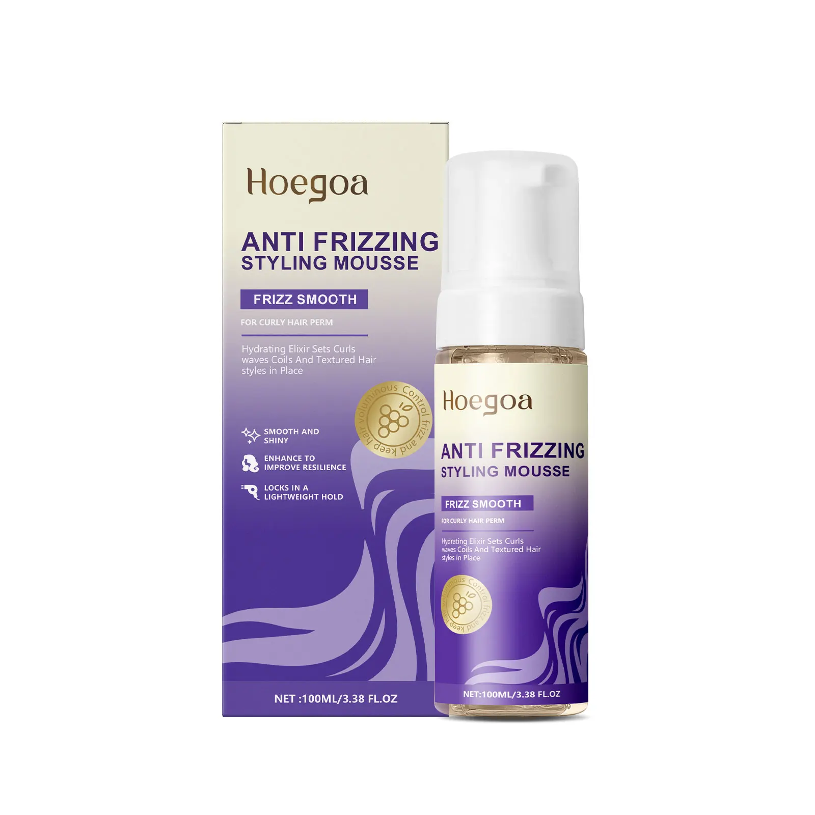 Hair Styling Spray Anti Frizz Add on Charms Increase Elasticity Long Lasting Styling Non-greasy Moisturizing Fluffy Hair Mousse