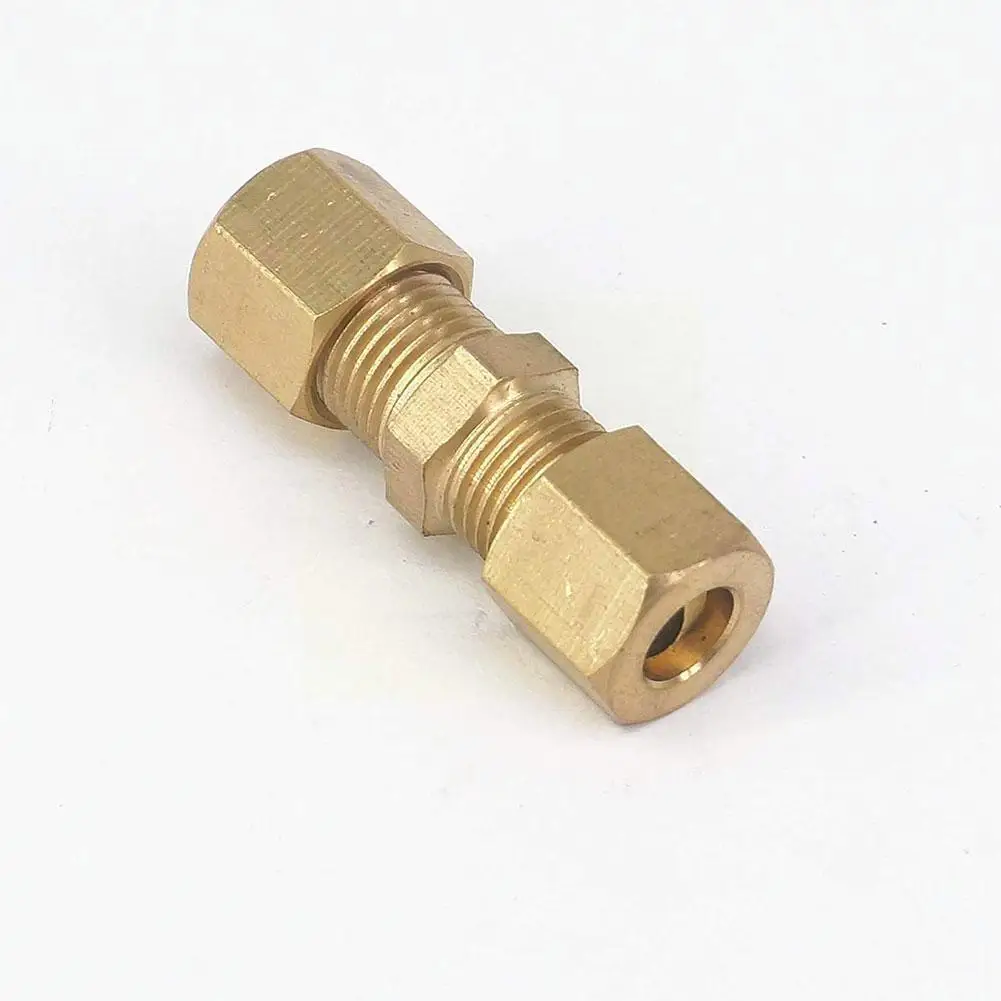 

1 Pcs Gold Car Brake Tubing Fittings 3/16 Nozzle Brass Straight Auto Compression Connector Parts Fitting Union U0L4