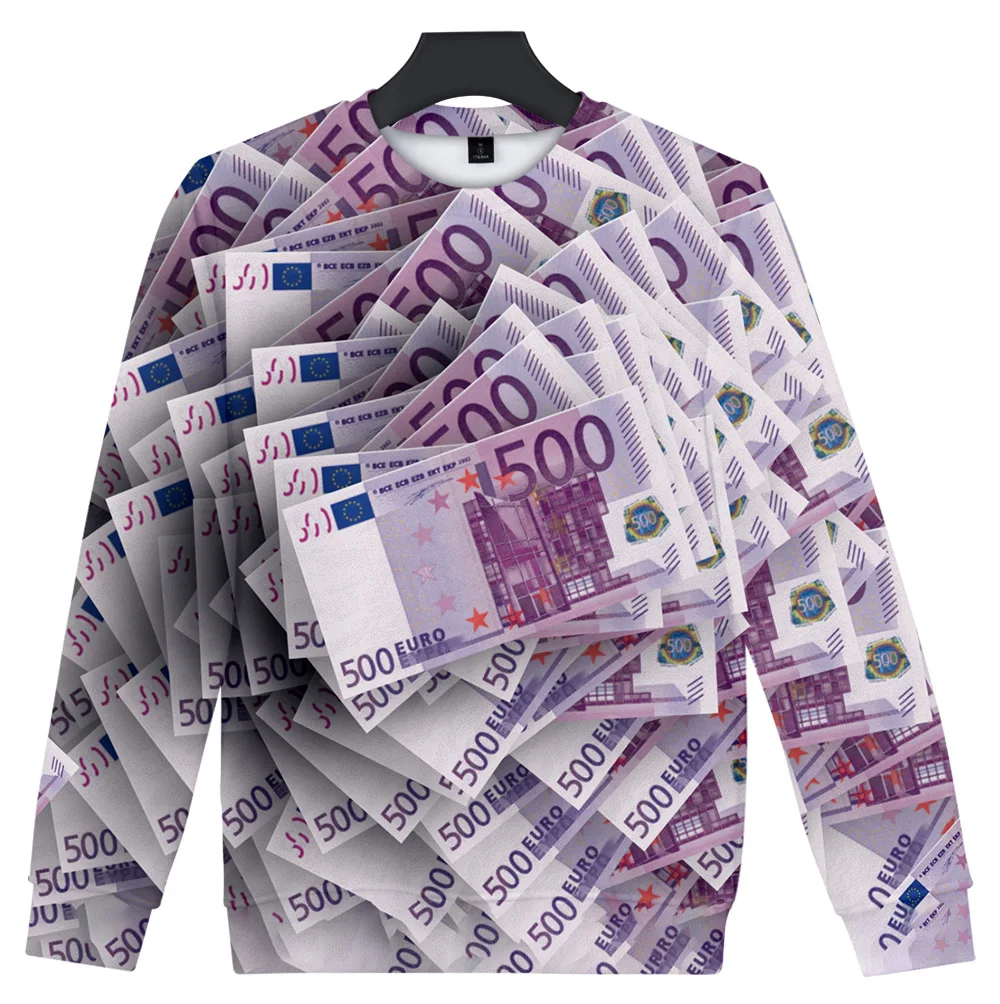

2021 United States Dollar 3D Print Sweatshirt Men/Women Fashion Hoodies Sweatshirt 3D Sweatshirt Polluver money Autumn Clothes