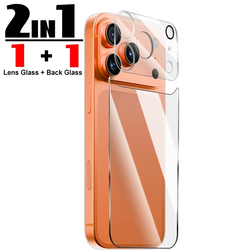 Enhanced Back Protective Tempered Glass with Camera Lens Film Protector