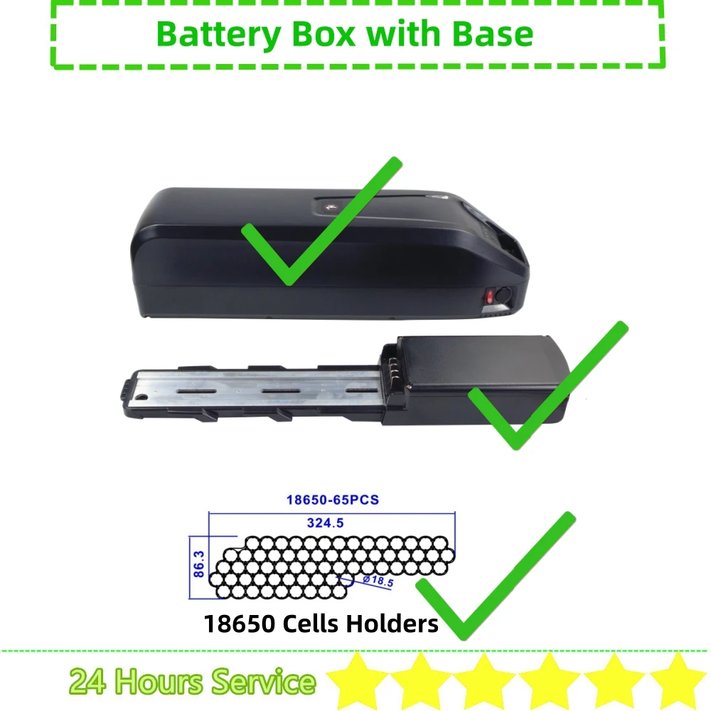 Enhanced Down Tube Ebike Battery Case with Cell Holders and Spacers