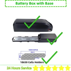 Enhanced Down Tube Ebike Battery Case with Cell Holders and Spacers (48V Box add 25A BMS)