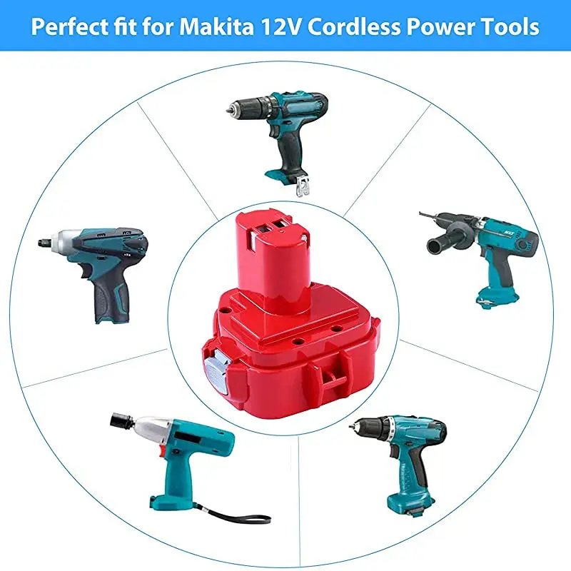 For Makita 12V Battery For Makita 1222 1233 1220 1234 1235