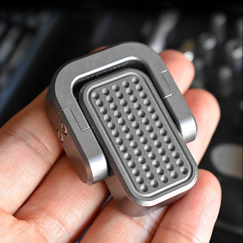 EDC Shake Mechanical Push Card Slider Decompression Fidget Spinner Titanium Alloy Magnetic Stress Relief Fingertip Gyro Toy Gift