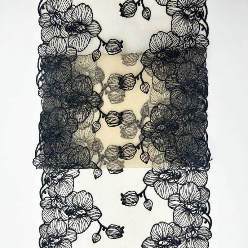 양면 수 놓은 레이스 트림 그물 자수 얇은 명주 그물 레이스 패브릭 메쉬 DIY 레이스 봉제 패브릭 브래지어 공예 란제리 바늘 작업