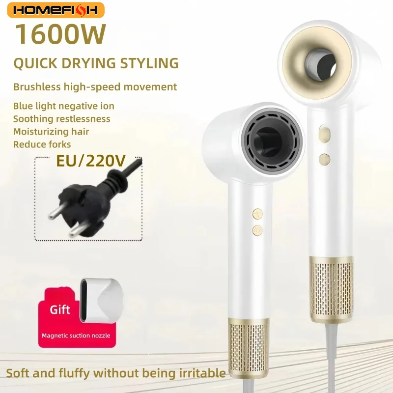 Hair Dryer F80 Professional High Speed Leafless Hair Salon For Home Straight Negative Ion Bass Noise Reduction