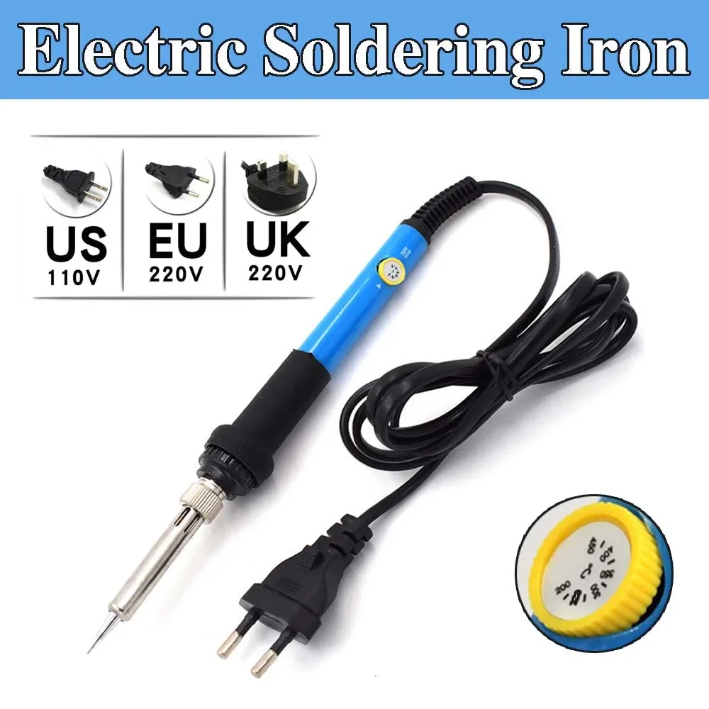 

Electric Soldering Iron 110/220V 60W 200-450℃ Adjustable Temperature Welding Solder Rework Station Heat Pencil Tips Repair Tools