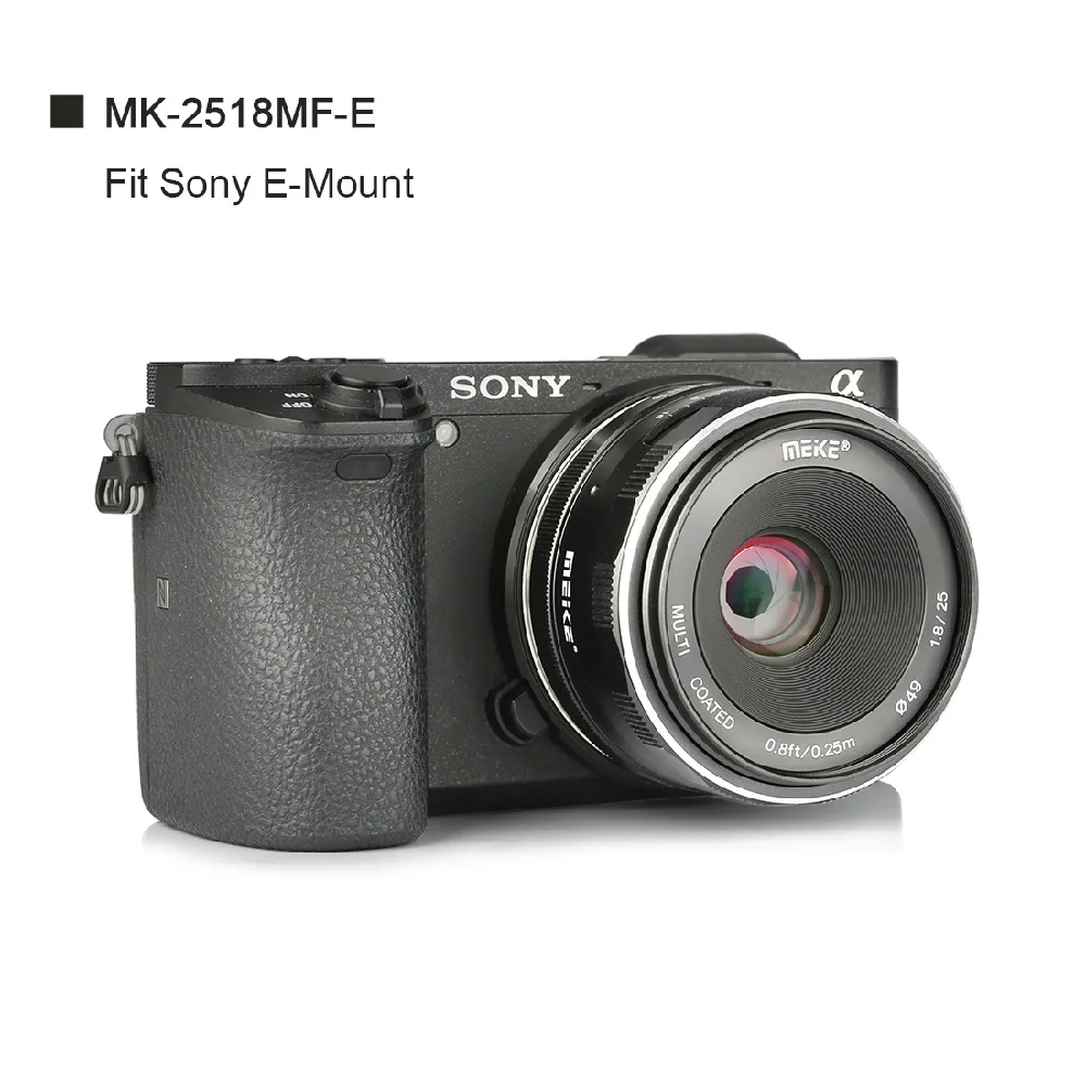 메이케 25mm f1.8 대구경 광각 수동 APS-C 렌즈 E 마운트 A6000 A6400 A6300 A7 A7II A7III A9 ZV-E1 ZV-E10 II용