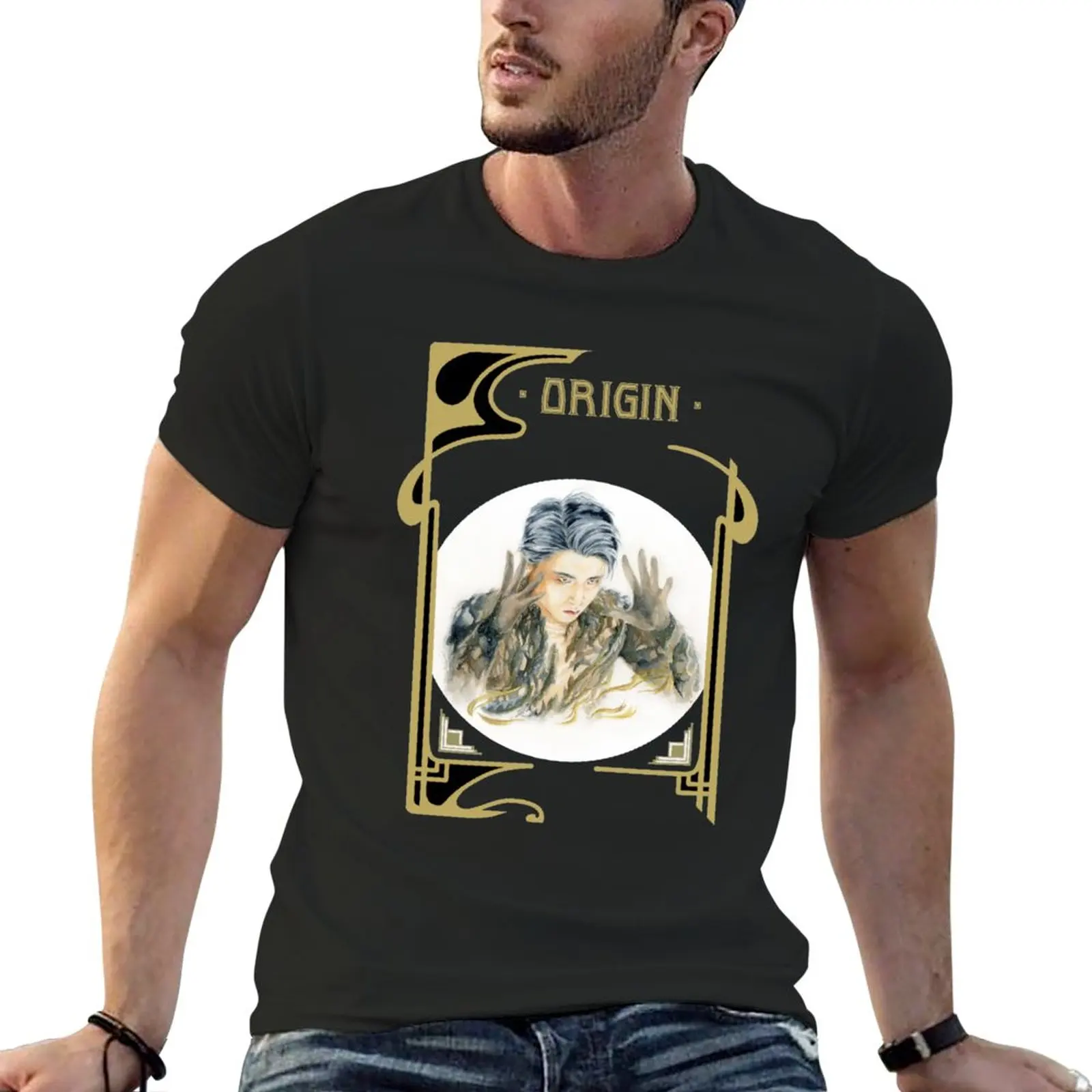 

ORIGIN T-Shirt Short sleeve tee anime clothes anime kawaii clothes heavyweight t shirts for men