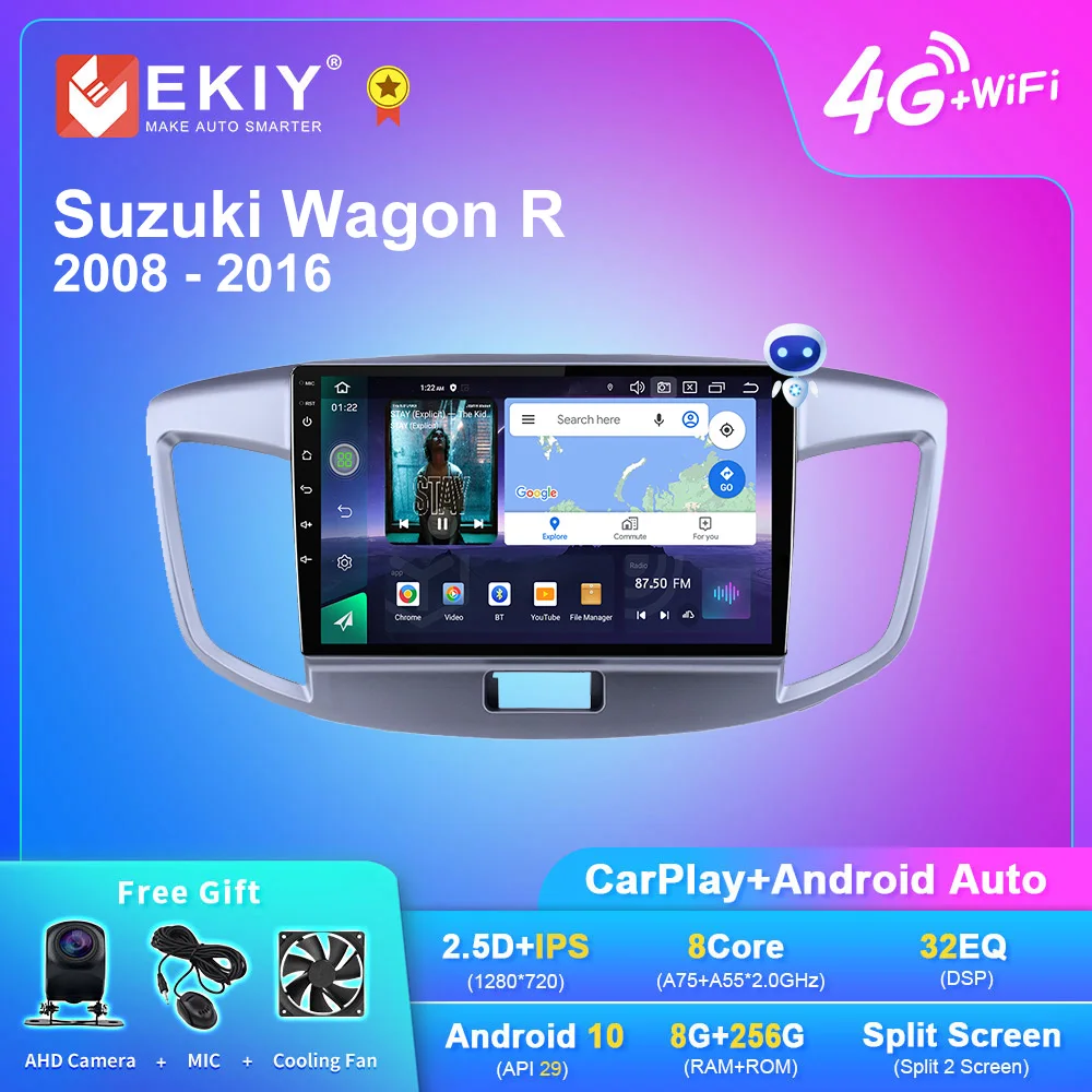 EKIY Q7 Android 10 Car Radio For Suzuki Wagon R 2008 2016 Stereo