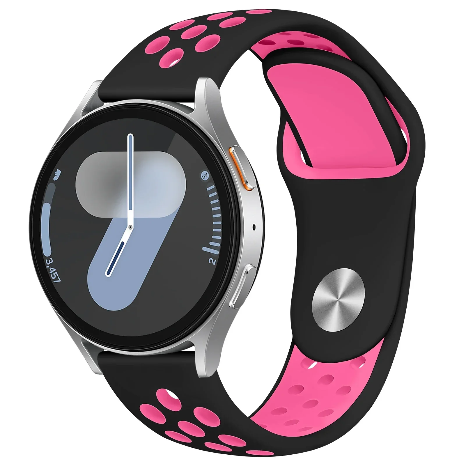 ตัวเลือกสินค้า สายซิลิโคนยืดหยุ่น 20-22 มม. สำหรับ Samsung Galaxy Watch 7/6/5 40-44 มม. และ Huawei Gear S3 43-47 มม.
