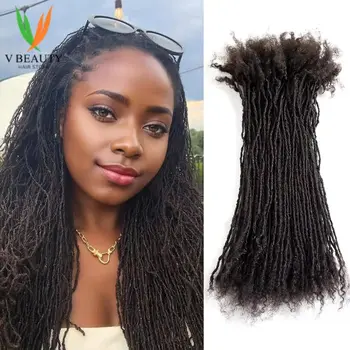 Extensions per Micro Locs Permanenti in Capelli Umani Veri da 2mm, Dreadlock Morbidi dall'Aspetto Naturale, Fatti a Mano con Sistema di Intreccio Sisterlocks