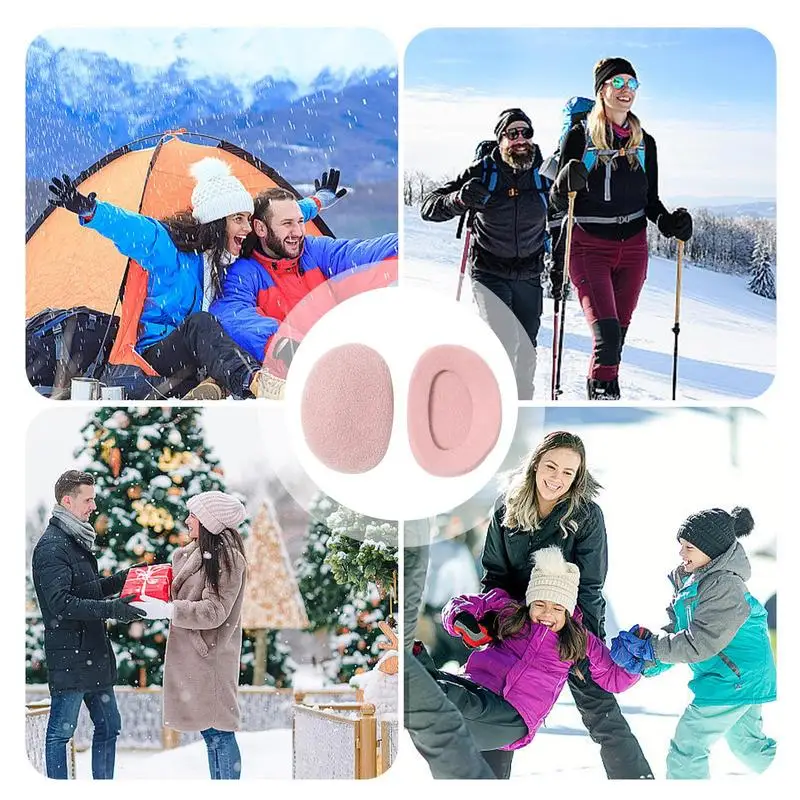 Bandless Ear Muffs Strapless Ear Bags For Winter Warm Protection Soft Cover For Winter Cold Weather Walking